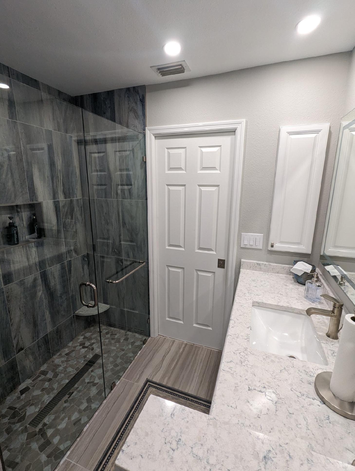 Bathroom after remodeling work.